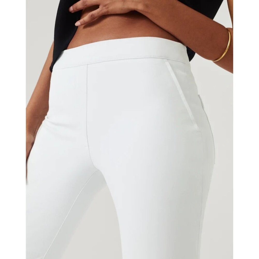 SPANX Pants Classic White L Petite On-The Go Kick Flare Pants Pullover - Picture 5 of 12